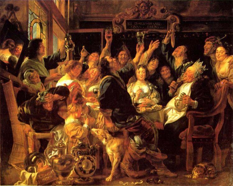 Jacob Jordaens Feast of the bean king oil painting image